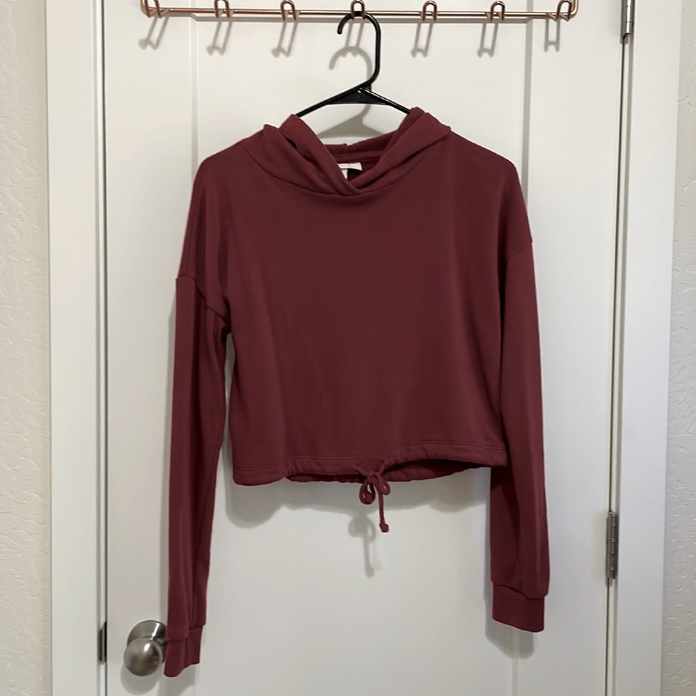 Deep red cropped sweatshirt